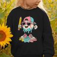 Baseball Drip Ice Cream First Day Back To School Cute Girls Graphic Toddler Sweatshirt Baseball Drip Ice Cream First Day Back To School Cute Girls Graphic Toddler Sweatshirt