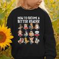 How To Become a Better Reader Dog Back To School Graphic Toddler Sweatshirt How To Become a Better Reader Dog Back To School Graphic Toddler Sweatshirt