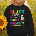 Blast Off Into First Grade Squad First Day Back To School Graphic Toddler Sweatshirt