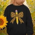 Bow Pencil Leopard First Day Of School Back To School Graphic Toddler Sweatshirt