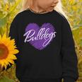Bulldogs Heart Back To School Spirit P Graphic Toddler Sweatshirt Bulldogs Heart Back To School Spirit P Graphic Toddler Sweatshirt