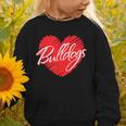 Bulldogs Heart Back To School Spirit R Graphic Toddler Sweatshirt