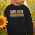 Campus Monitor Week Retro Vintage Back To School Day Graphic Toddler Sweatshirt