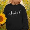 Cardinals Heart Back To School Spirit Graphic Toddler Sweatshirt