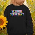 Colorful School Secretary Back To School Rainbow Graphic Toddler Sweatshirt Colorful School Secretary Back To School Rainbow Graphic Toddler Sweatshirt