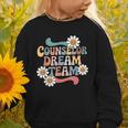 Counselor Dream Team Retro Back To School Counselor Squad Graphic Toddler Sweatshirt