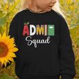 Cute Admin Squad Crew Team Back To School Office Staff Team Graphic Toddler Sweatshirt