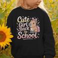 Cute Girl Back To School Capybara First Day Of School Kids Graphic Toddler Sweatshirt Cute Girl Back To School Capybara First Day Of School Kids Graphic Toddler Sweatshirt