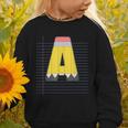 Cute Yellow School Pencil Alphabet Letter A Back To School Graphic Toddler Sweatshirt Cute Yellow School Pencil Alphabet Letter A Back To School Graphic Toddler Sweatshirt