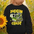 Diggin 4th Grade Bulldozer Back To School Graphic Toddler Sweatshirt