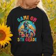 Dinosaur Video Games Back To School 5th Grade Boys Gamer Graphic Toddler Sweatshirt Dinosaur Video Games Back To School 5th Grade Boys Gamer Graphic Toddler Sweatshirt