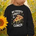 My Favorite Subject Is Lunch Pizza Back To School Graphic Toddler Sweatshirt My Favorite Subject Is Lunch Pizza Back To School Graphic Toddler Sweatshirt
