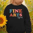 Fine Arts Squad Boho Cute Back To School Fine Arts Graphic Toddler Sweatshirt
