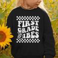 First Day Of First Grade Vibes Girls Back To School Boys Graphic Toddler Sweatshirt First Day Of First Grade Vibes Girls Back To School Boys Graphic Toddler Sweatshirt
