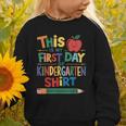 This Is My First Day Of Kindergarten Shirt Back To School Graphic Toddler Sweatshirt This Is My First Day Of Kindergarten Shirt Back To School Graphic Toddler Sweatshirt