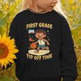 First Grade Basketball Back To School Slam Dunk Style Graphic Toddler Sweatshirt