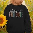 First Grade Oh Hey Retro Back To School 1st Grade Graphic Toddler Sweatshirt First Grade Oh Hey Retro Back To School 1st Grade Graphic Toddler Sweatshirt
