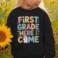 First Grade Here I Come Unicorn Back To School Graphic Toddler Sweatshirt First Grade Here I Come Unicorn Back To School Graphic Toddler Sweatshirt