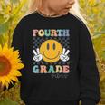Fourth Grade Vibes Retro Smile Back To School 4th Grade Team Graphic Toddler Sweatshirt Fourth Grade Vibes Retro Smile Back To School 4th Grade Team Graphic Toddler Sweatshirt