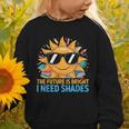 The Future Is Bright I Need Shades Back To School Students Graphic Toddler Sweatshirt