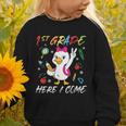 Girls Goose 1st Grade Here I Come Back To School Kids Graphic Toddler Sweatshirt Girls Goose 1st Grade Here I Come Back To School Kids Graphic Toddler Sweatshirt