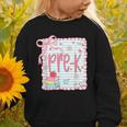 Girls Pre-K Coquette Bow Pink Preppy Back To School Graphic Toddler Sweatshirt