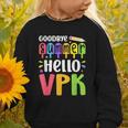 Goodbye Summer Hello VPK First Day Of VPK Back To School Graphic Toddler Sweatshirt