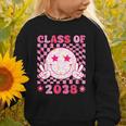 Groovy Class Of 2038 Grow With Me Smile Face Back To School Graphic Toddler Sweatshirt