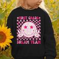 Groovy First Grade Dream Team Back To School 1st Grade Squad Graphic Toddler Sweatshirt