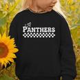 Groovy Panthers High School Spirit Fan Team Back To School Graphic Toddler Sweatshirt