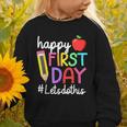 Happy First Day Let's Do This Welcome Back To School Tie Dye Graphic Toddler Sweatshirt Happy First Day Let's Do This Welcome Back To School Tie Dye Graphic Toddler Sweatshirt
