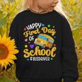 Happy First Day Of School Bus Driver Back To School Graphic Toddler Sweatshirt Happy First Day Of School Bus Driver Back To School Graphic Toddler Sweatshirt
