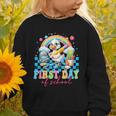 Happy First Day Of School Goose Cute Duck Back To School Graphic Toddler Sweatshirt