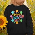 Happy To See Your Face Colorful Ball Back To School Graphic Toddler Sweatshirt