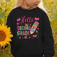 Hello Second Grade Colorful Pencil Tie Dye Back To School Graphic Toddler Sweatshirt Hello Second Grade Colorful Pencil Tie Dye Back To School Graphic Toddler Sweatshirt