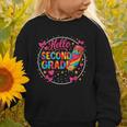 Hello Second Grade Tie Dye Pencil Back To School 2nd Grade Graphic Toddler Sweatshirt