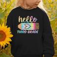 Hello Third Grade Back To School Pencil Tie Dye 3rd Grade Graphic Toddler Sweatshirt