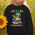 Hello Turtle Lovers From Back To School For Boys And Girls Graphic Toddler Sweatshirt Hello Turtle Lovers From Back To School For Boys And Girls Graphic Toddler Sweatshirt