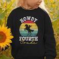Howdy 4th Grade Cowboy Western Back To School Fourth Grade Graphic Toddler Sweatshirt Howdy 4th Grade Cowboy Western Back To School Fourth Grade Graphic Toddler Sweatshirt