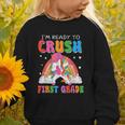 I'm Ready To Crush First Grade Unicorn Back To School Girls Graphic Toddler Sweatshirt
