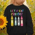 Kindergarten Back To School Crayons Let's Eat Crayon Graphic Toddler Sweatshirt Kindergarten Back To School Crayons Let's Eat Crayon Graphic Toddler Sweatshirt