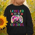 Leveled Up To High School Gaming Fun Back To School Tie Dye Graphic Toddler Sweatshirt Leveled Up To High School Gaming Fun Back To School Tie Dye Graphic Toddler Sweatshirt