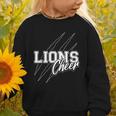 Lions Cheer Back To School Cheerleading Team Spirit Graphic Toddler Sweatshirt Lions Cheer Back To School Cheerleading Team Spirit Graphic Toddler Sweatshirt