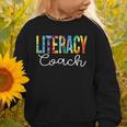 Literacy Coach Women Tie Dye Back To School Appreciation Day Graphic Toddler Sweatshirt
