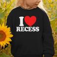 I Love Recess Red Heart Back To School Kids Recess Graphic Toddler Sweatshirt
