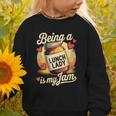 Being a Lunch Lady Is My Jam Retro Jam Jar Back To School Graphic Toddler Sweatshirt