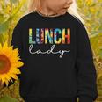 Lunch Lady For Work Tie Dye Back To School Appreciation Day Graphic Toddler Sweatshirt