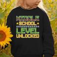 Middle School Level Unlocked Gamer Back To School Graphic Toddler Sweatshirt Middle School Level Unlocked Gamer Back To School Graphic Toddler Sweatshirt