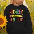 Motivational Quotes Back To School Progress Over Perfection Graphic Toddler Sweatshirt Motivational Quotes Back To School Progress Over Perfection Graphic Toddler Sweatshirt