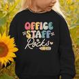 Office Staff Rocks Back To School Secretary Administrative Graphic Toddler Sweatshirt